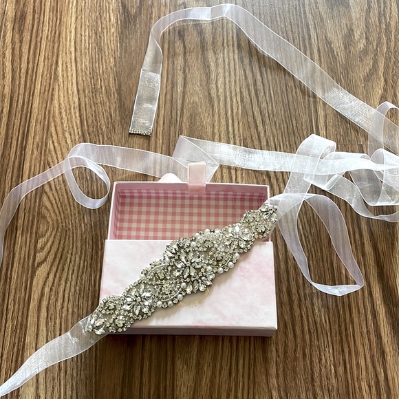 Accessories - Bridal Wedding Belt Waist Sash 💎 Faux Diamond Pearl